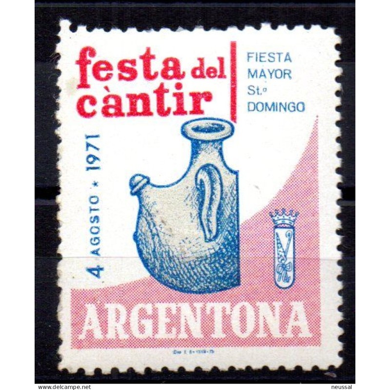 Viñeta de festa del cantir argentona 1971 Viñeta de festa del cantir argentona 1971