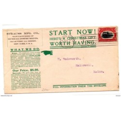 Carta circulada de nueva york de 1901 con publicidad