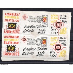 6 viñetas Asambleas filatelicas de 1964 Jaen