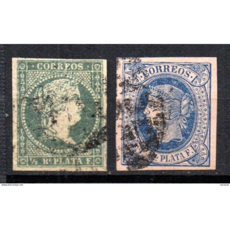 Sellos n 4 y 11 Antillas