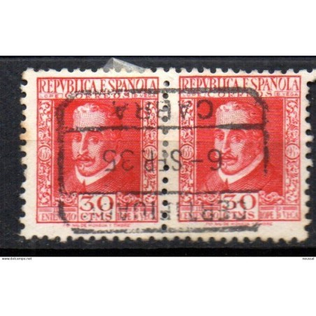 Pareja de sellos n691 bonito matasellos   españa