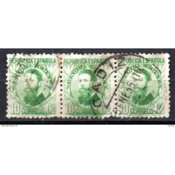 Trio de sellos n 656 bonito matasellos  1935  españa