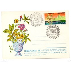 Tarjeta con matasellos commemorativo de iberflora 1978
