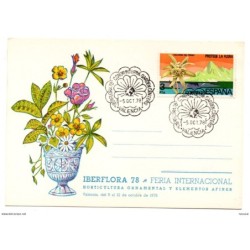 Tarjeta con matasellos commemorativo de congreso de iberflora