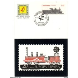 Tarjeta  de dinamarca de 1992