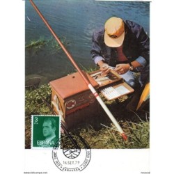 Tarjeta commemorativa de campeonato de pesca de 1979