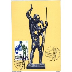 Tarjeta commemorativa de centenario de pablo gargallo de 1982