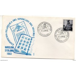 Carta con matasellos exposicion filatelica sindicato seguro  1963