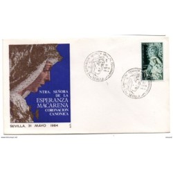 Carta con matasellos coronacion canonica nuestra señora esperanza de 1964
