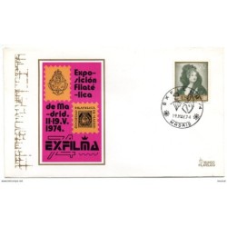 Carta con matasellos commemorativo exfilna de 1974