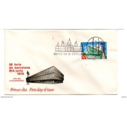 Carta con matasellos commemorativo feria barcelona 1970