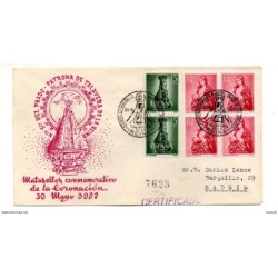 Carta con matasellos commemorativo coronacion de la virgen Talavera de la reina