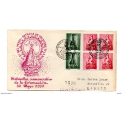 Carta con matasellos commemorativo coronacion de la virgen Talavera de la reina