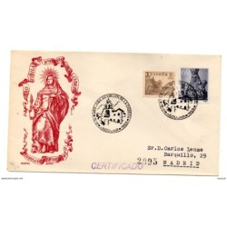 Carta con matasellos commemorativo coronacion  de año jubilar virgen de la cabeza andujar