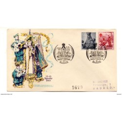Carta con matasellos commemorativo misterio de elche 1955