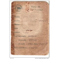 Ficha de identidad maritima de 1941