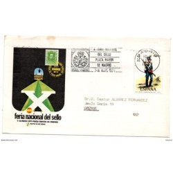 Carta commemorativa  con matasellos de feria nacional del sello de 1977