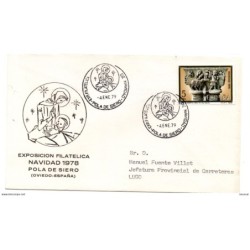 Carta  commemorativa  con matasellos  pola de siero