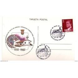 Tarjeta  con matasellos pacto de arriaga de 1982
