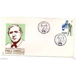 Carta  con matasellos commemorativo de homenaje a pablo gargallo
