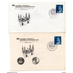 2 cartas  con matasellos commemorativo de  certamen filatelico y numismatico de 1980