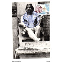 Foto con matasellos commemorativo centenario universidad de zaragoza