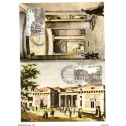 4 tarjetas con matasellos commemorativo  exposicion filatelica madrid