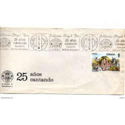Carta con matasellos commemorativo de polifonica miguel fleta de 1983
