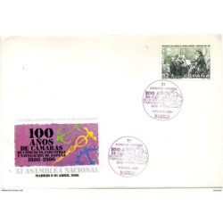 Carta con matasellos commemorativo de 100 años de camaras de comercio 1986