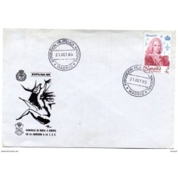 Carta con matasellos commemorativo de  exposicion filatelica nacional madrid de 1985