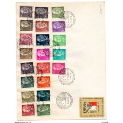 Carta con matasellos commemorativo de exposicion filatelica de madrid de 1975