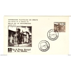 Tarjeta  con matasellos commemorativo de oñate de 1973