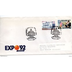 Carta con matasellos commemorativo de  expo informa de 1992