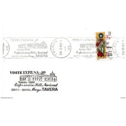 Carta con matasellos commemorativo de exposicion filatelica de tavera