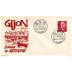 Carta con matasellos commemorativo de   gijon de 1964