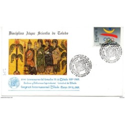 Carta con matasellos commemorativo de  centenario concilio de toledo