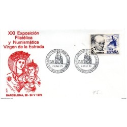 Carta con matasellos commemorativo de virgen de la estrada de 1979