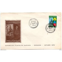 Carta con matasellos commemorativo de mariana tema religioso de 1979