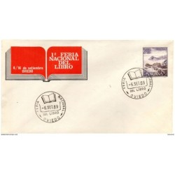 Carta con matasellos commemorativo de  feria nacional del libro oviedo