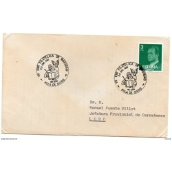 Carta  con matasellos commemorativo de navidad pola de siero