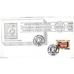 Papel  con matasellos commemorativo de  exfielda de 1980