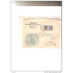 Carta de francia 1949 con viñeta por detras