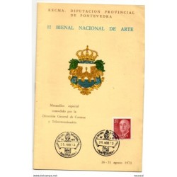 Librito con matasello commemorativo bienal de pontevedra de 1973