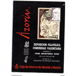 Librito  con matasellos commemorativos  Azorin de 1986