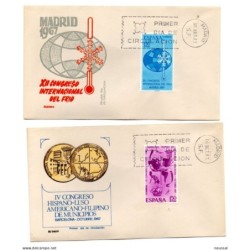 2 sobres  de primer dia  Editado Alonso  de  1967