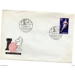 Carta  con matasellos commemorativo de torneo de ajedrez 1973