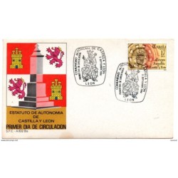 Sobre con matasellos commemorativo de comunidad autonoma Leon