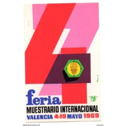 Tarjeta feria de muestrario de 1969