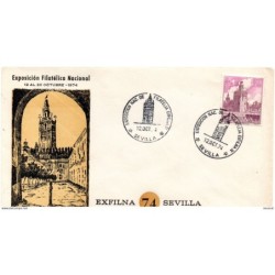 Carta con matasellos commemorativo  exfilna de 1974