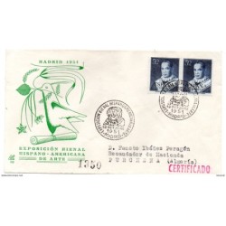 Carta con matasellos commemorativo   exposicion de arte 1951